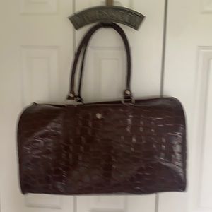 Faux crocodile over night bag